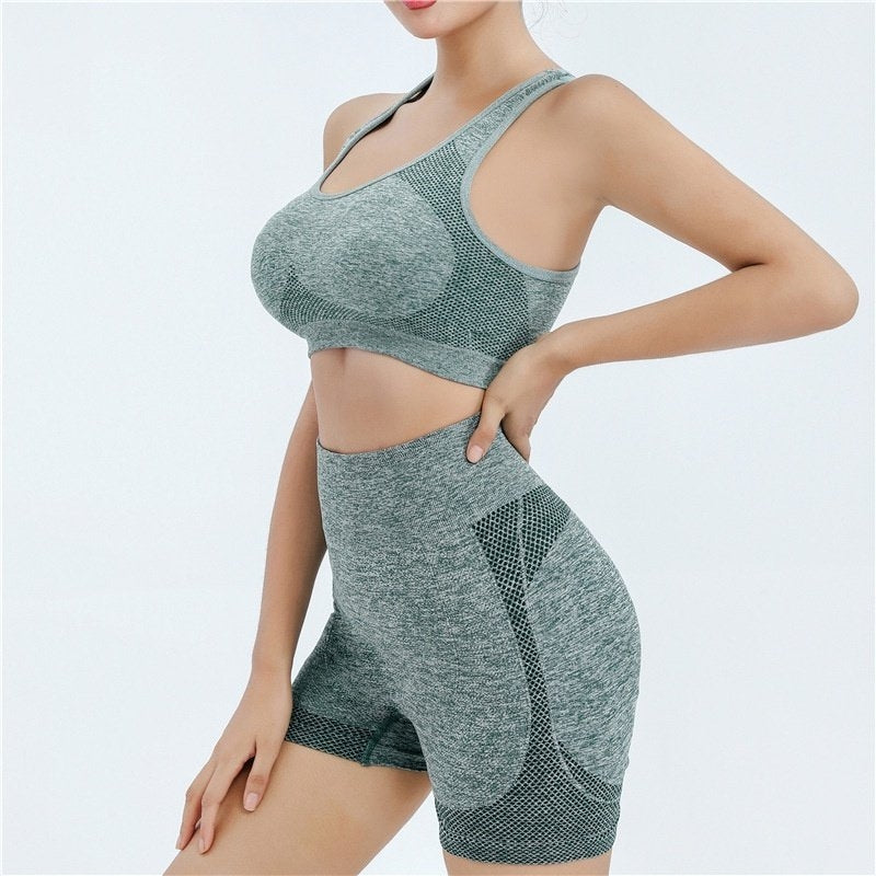 Conjunto Deportivo Mujer 2 Piezas Gris – Estilo, Comodidad y Rendimiento en Talla Única